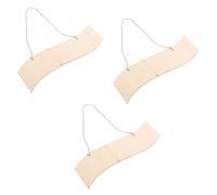 Holibanna 3 Pcs Unfinished Hanging Wooden Plaques Wave Edge Blank Wood Cutouts for DIY Crafts Door Signs Home Decoration