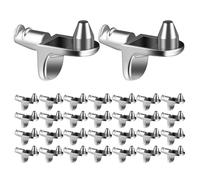 Holibanna 30Pcs Metal Shelf Pegs with Cabinet Clips for Kitchen and Bookcase Shelves for Adjustable Cabinet Shelving