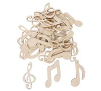 Holibanna 30Pcs Music Note Slices Unfinished DIY Crafting Embellishments for School Projects Unique Natural Wooden Cutouts for Creative Decorations