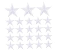Holibanna 30pcs Star Patches with Glitter Edges for Clothes Bags Hats Shoes DIY Decoration and Repair Embroidered Appliques