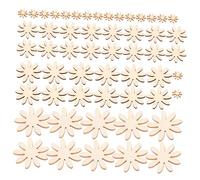 Holibanna 350pcs DIY Wooden Flower Cutouts Unfinished Floral Slices for Painting Crafts Educational Hand-Eye Coordination Spatial Thinking Versatile Decorations for Adults Creative Projects