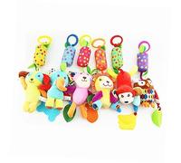 Holibanna 3pcs Baby Bed Toys Animal Rattles (Lion Dog Owl) Rotating Bells Infant Bedside Wind Chime for 0-1 Year Olds Sensory Stimulation Toys for Newborns