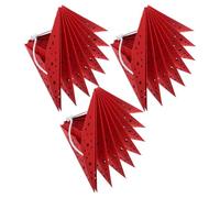 Holibanna 3pcs Christmas Star Paper Hanging Lampshades Decorative Lantern Covers for Holiday Home Shades for Parties Weddings and Festive Celebrations