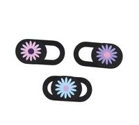 Holibanna 3pcs Chrysanthemum Pattern Webcam Cover Slide Ultra-thin Privacy Lens Protector for PC Laptop Tablet with Smooth Curve Edges Easy One-finger Open Close for Secure Random Color