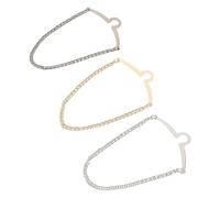 Holibanna 3pcs Copper Tie Chain Bar Clips U-shaped Collar Pins for Men S Neckties Wear-resistant Finish Secure Fit for Weddings Business Formal Events Classic Suit Accessories