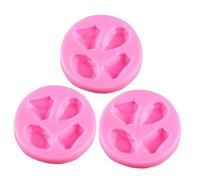 Holibanna 3Pcs Diamond Gems Silicone Cake Mold Heat Resistant Fondant Moulds for DIY Baking Chocolate Jelly Pudding Candy and Handmade Soap Kitchen Gadget