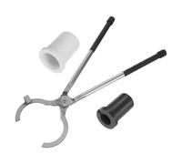 Holibanna 3Pcs Graphite Crucible Set 2Kg with Quartz Sleeve and Medium Tongs for Metal Melting Kit, Silver Copper Casting Tools for Jewelry Furnace and Foundry Crucible Melting
