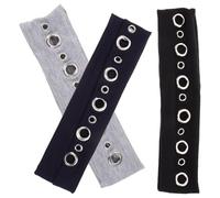 Holibanna 3pcs Hollow Elastic Headband Grunge Elastic Hairband Set Punk-inspired Polyester Stretchy Lasting Comfort Women Music Festival Unique Hollow Design