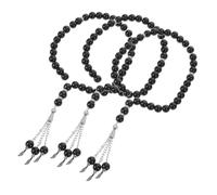 Holibanna 3pcs Islamic Prayer Beads Bracelet Lightweight Portable Muslim Rosary for Men Women Religious Tasbih with Symbolic Design Enhancing Spiritual Concentration and Meditation