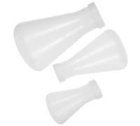 Holibanna 3Pcs Laboratory Plastic Erlenmeyer Flasks 100/250/500Ml with Lids for Chemistry and Scientific Experimentation