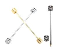 Holibanna 3pcs Men’s Collar Bar Pins Set - Silver, Gold Gunmetal Lapel Stick Brooches for Suit Jackets - Non-Damaging Shirt Collar Accessories for Weddings and Formal Wear