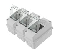 Holibanna 3pcs Outdoor Distribution Box with Transparent Window Dustproof Electrical Enclosure for Circuit Breaker Protection in Charging Stations