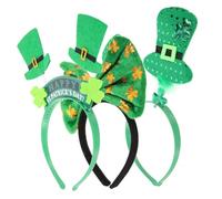Holibanna 3pcs Patrick's Day Headbands Chic Green Hair Accessories for Parties Festivals and Costume Events Random Styles for Celebrating Irish Culture