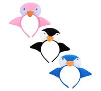 Holibanna 3pcs Penguin Headband Cute Animal Ear Hairbands for Adorable Ocean Theme Accessories Comfortable Fit for Parties and Events
