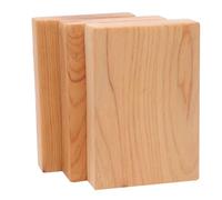 Holibanna 3pcs Rectangular Unfinished Wood Blocks for Crafting and Painting, Smooth Hardwood Surface DIY Handicraft Material Suitable for Students and Teachers