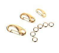 Holibanna 3Pcs Stainless Steel Pet Tag Clips with Rings Dog Collar and Cat Tag Quick Split Load Hooks for Secure Id Attachment