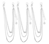 Holibanna 3pcs Star Pocket Chain: Skirt Denim Skirt Jeans Accessories - Star Pendant Trousers Link - Mini Retro Jean Trousers Belly Chain High Waist Accessory