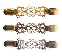 Holibanna 3pcs Sweater Shawl Clips Retro Cardigan Collar Clips Buckle Vintage Poncho Clip Clasp Pin Shirts Holder Brooches for Women Girls