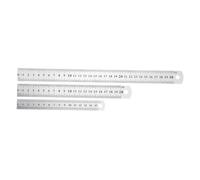 Holibanna 3pcs Thickened Stainless Steel Measuring Ruler Precision Drawing and Office Supplies Wear Resistant Double Sided Scale for Graphic Design and Teaching