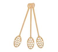 Holibanna 3pcs Wooden Honey Dippers Unique Heart Shaped Stirring Spoons for Honey Coffee and Jam Multi Functional Kitchen Utensils Convenient and Reusable Mixing Tools