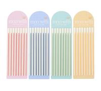 Holibanna 4 Books of Pet Highlighter Strips with Handwritten Remarks Feature, Assorted Colour Book Page Markers for Reading and Annotation, Simple Design Portable Reading Supplies