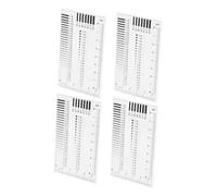 Holibanna 4 Pcs High Precision Crack Measure Gauge Lightweight Transparent Flaw Detection Rulers for Surface Defect Evaluation and Accurate Line Measurement