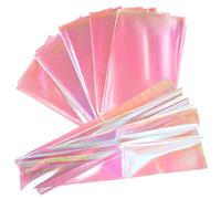 Holibanna 40 Sheets Iridescent Cellophane Wrap Papers 50cm X 60cm Synthetic Material Colourful Craft Wrapping Papers for Decorating Candy and Wine Bottles with Shiny Reflective Effects