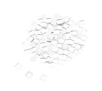 Holibanna 400pcs Self Adhesive Square Mirror Mosaic Craft Tiles for DIY Jewelry Art Handmade Decorations Fire-Resistant Glass Pieces with Stick Design for Home