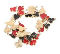 Holibanna 40pcs Alloy Playing Card Charms with Spade Club Heart Rhombus Pendants for DIY Jewelry Making Oil Drop Finish for Bracelets Earrings Necklaces Craft Gifts