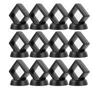 Holibanna 40Pcs Floating Frame Display Case 7X7X2Cm Black Coin Holder Jewelry Stand Organizer Floating Jewelry Display Props for Collectors and Office Storage