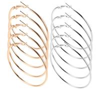 Holibanna 40pcs Metal Hoop Earrings for Women Round Open Circle Dangle Earrings Hypoallergenic Lightweight Statement Jewelry for Sensitive Ears Versatile Party and Casual Wear Accessory