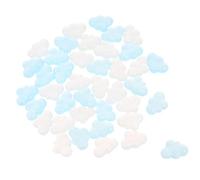 Holibanna 40pcs Resin Cloud Cabochons Flatback Charms with Sparkling Finish Lightweight Mini Ornaments for DIY Crafts Hairpins Scrapbooking Embellishments