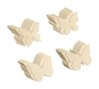 Holibanna 40Pcs Unpainted Wooden Butterfly Cutouts DIY Crafting Slices Natural Wood Material for Adults Home Decoration Art Projects