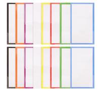 Holibanna 48pcs Magnetic Dry Erase Labels Writable Name Tags with Assorted Colours, Easy to Remove and Cuttable Pet Magnets for Office and Classroom Magnetic Boards