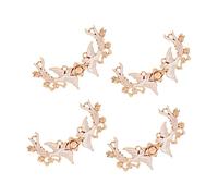 Holibanna 4pairs Law Buckles Zinc Alloy Shawl Collar Clips Retro Chinese Shawl Collar Clip Cardigan Clasp for Sweater