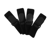 Holibanna 4pcs Adjustable Elastic Hook and Loop Straps 45.7cm Stretchable Storage Bands for Cycling Fishing and Outdoor Activities Flexible Ankle and Pant Leg Retention Straps in Black