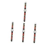 Holibanna 4pcs Adorable Cartoon Watch for Boy Girl Boy Girl Wrist Watch Fire Truck Design for Boys and Girls Learning to Tell