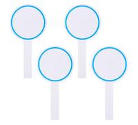 Holibanna 4pcs Blue Circle 10x20cm Dry Erase Score Boards Handheld Whiteboards Erasable Writing Paddles for Voting Judging Classroom and Office Use
