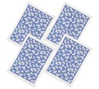 Holibanna 4pcs Blue Underglaze Decals for Ceramics High Temperature Stability Pottery Transfer Paper with Precise Fine Line Detailing for DIY Ceramic Craft and Pottery Making
