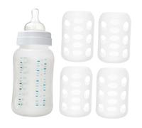 Holibanna 4pcs Bottle Cover Silicone Sleeves for Feeding Bottles Protects from Falling and Breaking