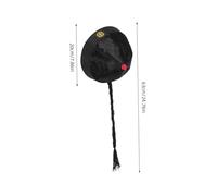 Holibanna 4pcs Chinese Emperors Hats with Ponytail Nylon Fabric Traditional Qing Dynasty Royal Headwear for Adult Cosplay Theater Costume Asian Costume Hat