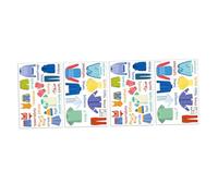 Holibanna 4pcs Creative Wardrobe Labels for Boys and Girls Bedroom Decor Removable Wall Stickers for Clothing Classification Versatile Storage for Wardrobes and Nursery Spaces