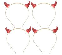 Holibanna 4Pcs Devil Horns Headband Devil Ears Headband Halloween Party Devil Costume Accessories for Women Men Supplies