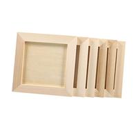 Holibanna 4pcs DIY Picture Frames for Clay Crafts Brown Wood Material Easy to Use and Comfortable to Touch Simple and Elegant Design for Girls and Children Art Projects