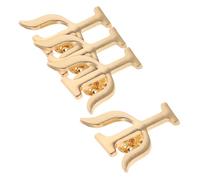 Holibanna 4pcs Elegant Golden Alloy Letter Brooch Pins for Psychologists, Stylish and Versatile Decorative Corsage Brooches Suitable for School and Occasion