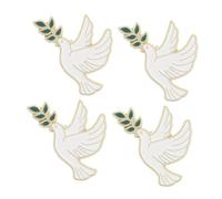 Holibanna 4Pcs Elegant Peace Dove Brooch Pins Metal Bird Lapel Pins for Women for Clothes Bags and Hats for Everyday Use and Events