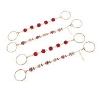 Holibanna 4pcs Floral Shoe Charms Chain with Sparkling Rhinestones DIY Rose Garden Shoe Accessories for Women Sneakers Boots Birthday Party Favor Decoration