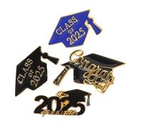 Holibanna 4pcs Graduation Jewelry Brooch Graduation Cap Enamel Pins for Students Teachers Classmates Stylish Durable Keepsakes for Ceremonial Use Celebrating Milestones