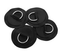Holibanna 4pcs Inflatable Boat Rope Buckle Pvc Black Secure Attachment Paddle Board D Rings for Water Sports Equipment, Surfboards, Rivers and Lakes