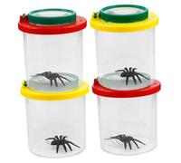 Holibanna 4Pcs Insect Collector Container with Magnifier Insert Design Easy Bug Catching and Observation Kit for Backyard Explorer Science